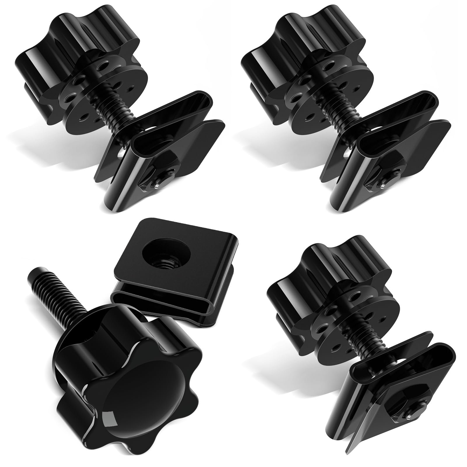 Black Saddlebag Lever Lock Bolts &Nuts Kit For Harley Road King Classic