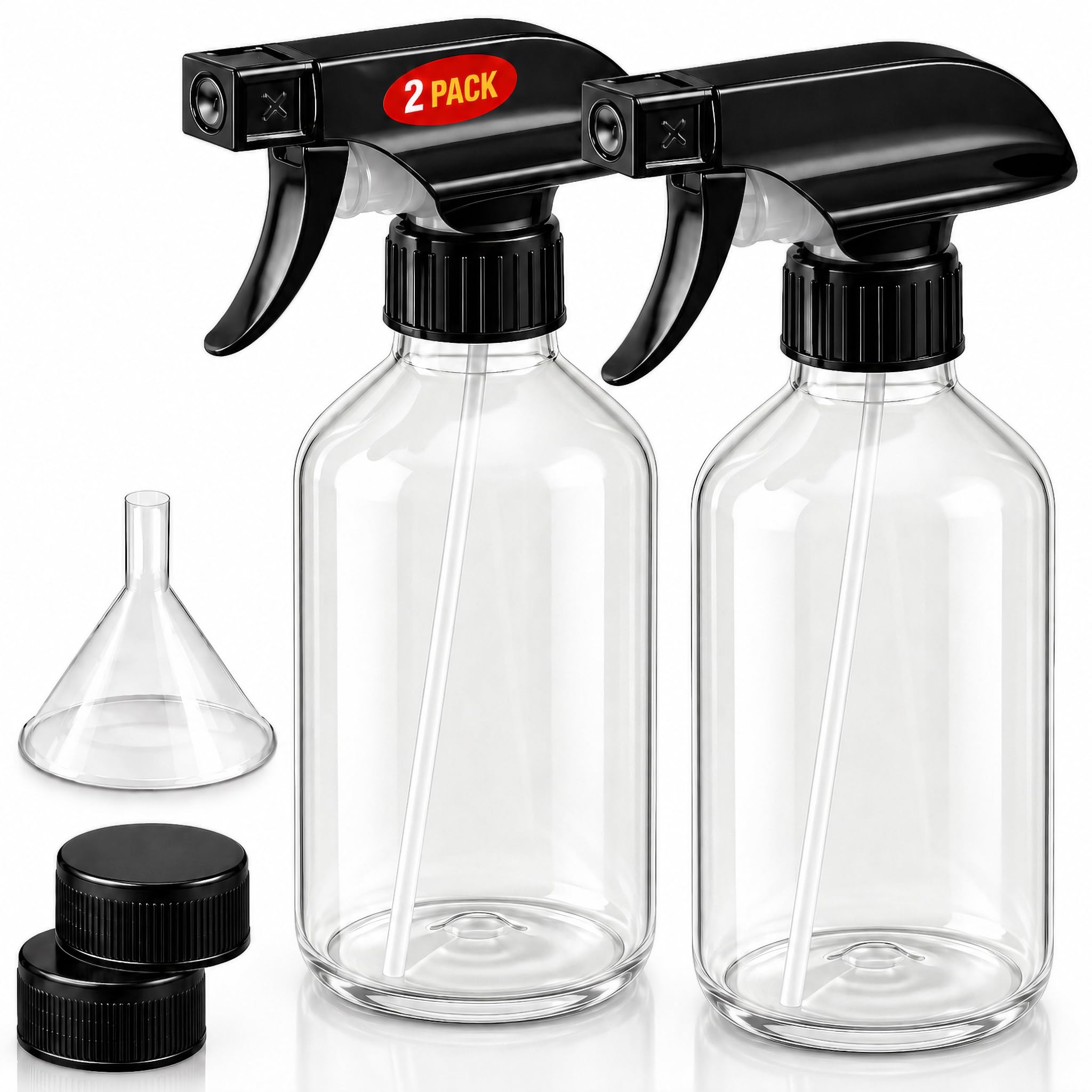 SUPER+ 2 Pack Plastic Spray Bottles 10 OZ - refillable containers | Mubboo