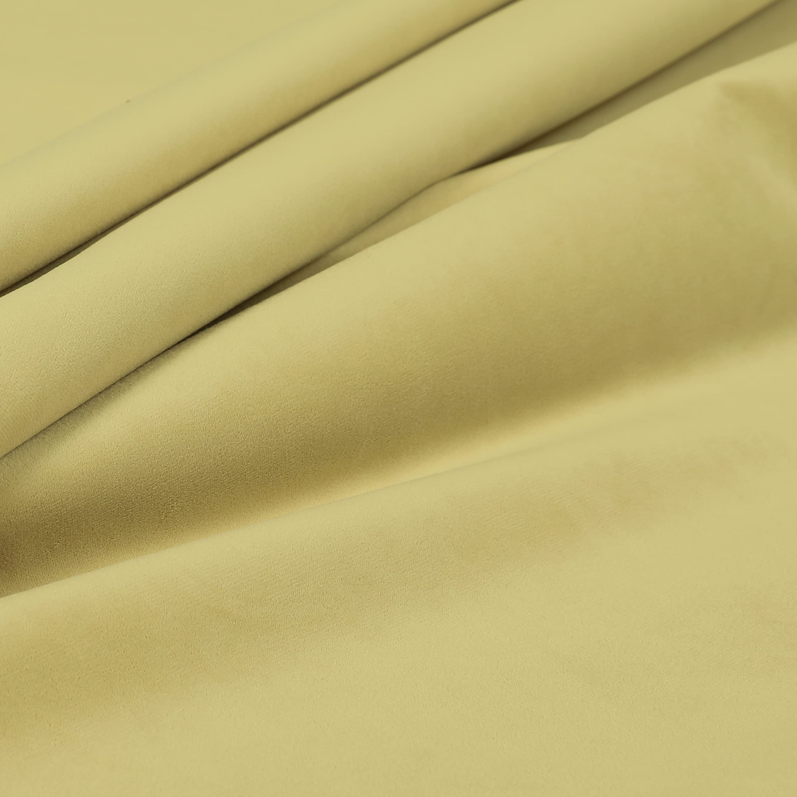 Tejido de tapicería de terciopelo de pelo suave de color beige ignífugo, material por metro, liquidación (por metro)