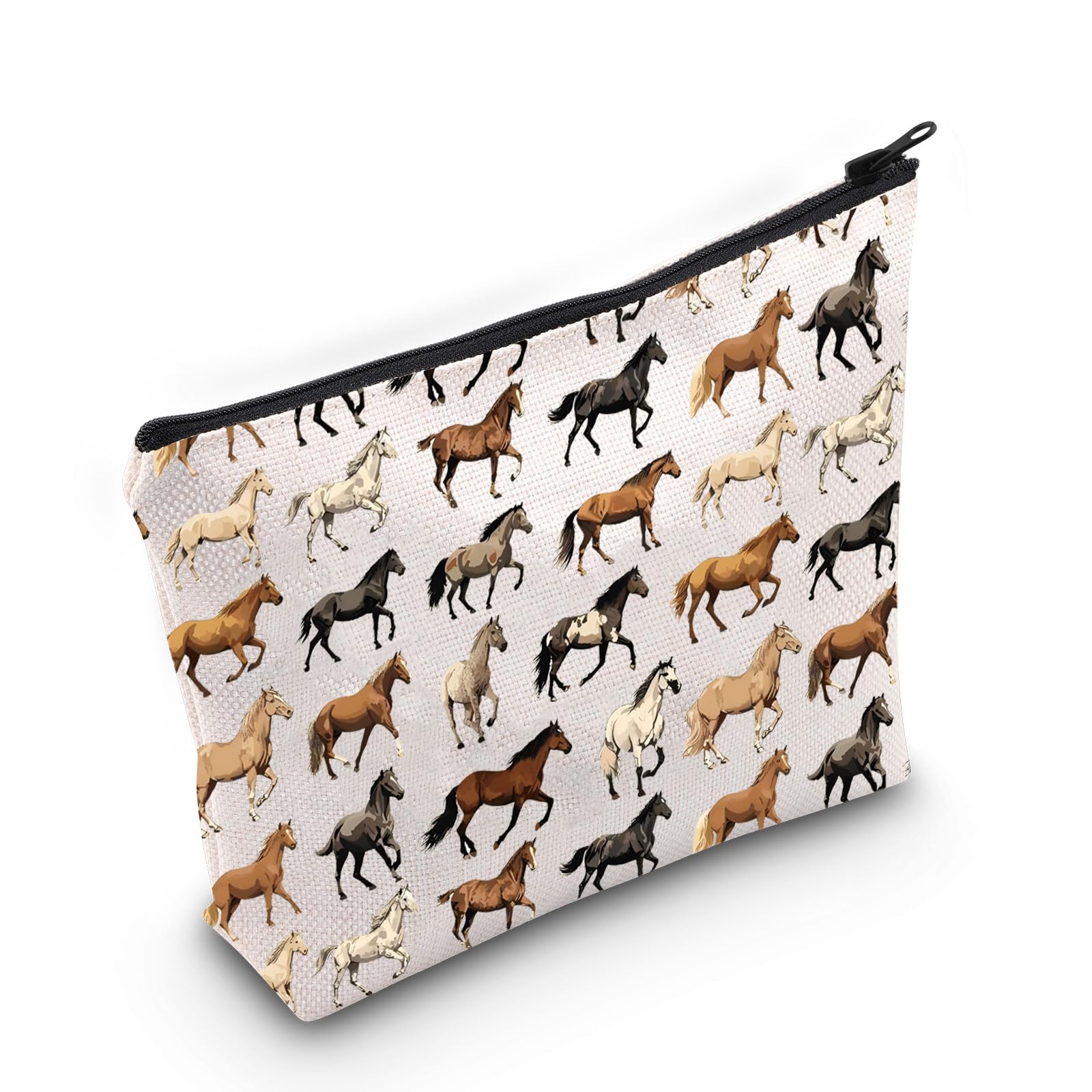 Horse Makeup Bag Horse Gift Horse Lover Makeup Bag Inspirational Horse Gift for Women Equestrian Gift Animal Lovers Gift (MB