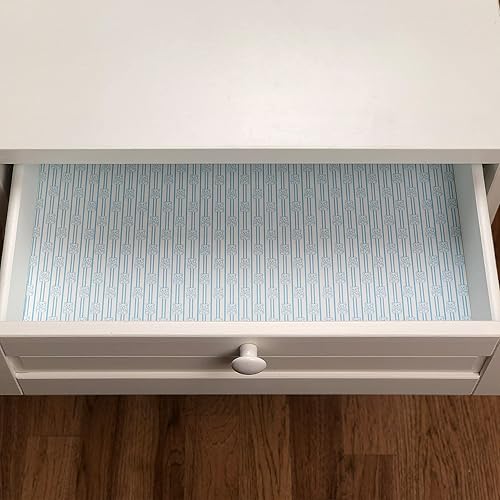 Miniatura 2 de Revestimientos perfumados para cajones y estantes, estampado de oso de peluche azul, 8 hojas de 16.5 x 22 pulgadas, no adhesivas, perfectas para