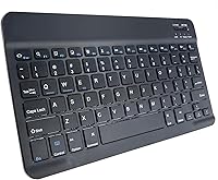Vista 2 de BoxWave Teclado compatible con Chuwi Hi10 Pro - Teclado Bluetooth SlimKeys, delgado portátil con teclas estilo chiclet, negro azabache