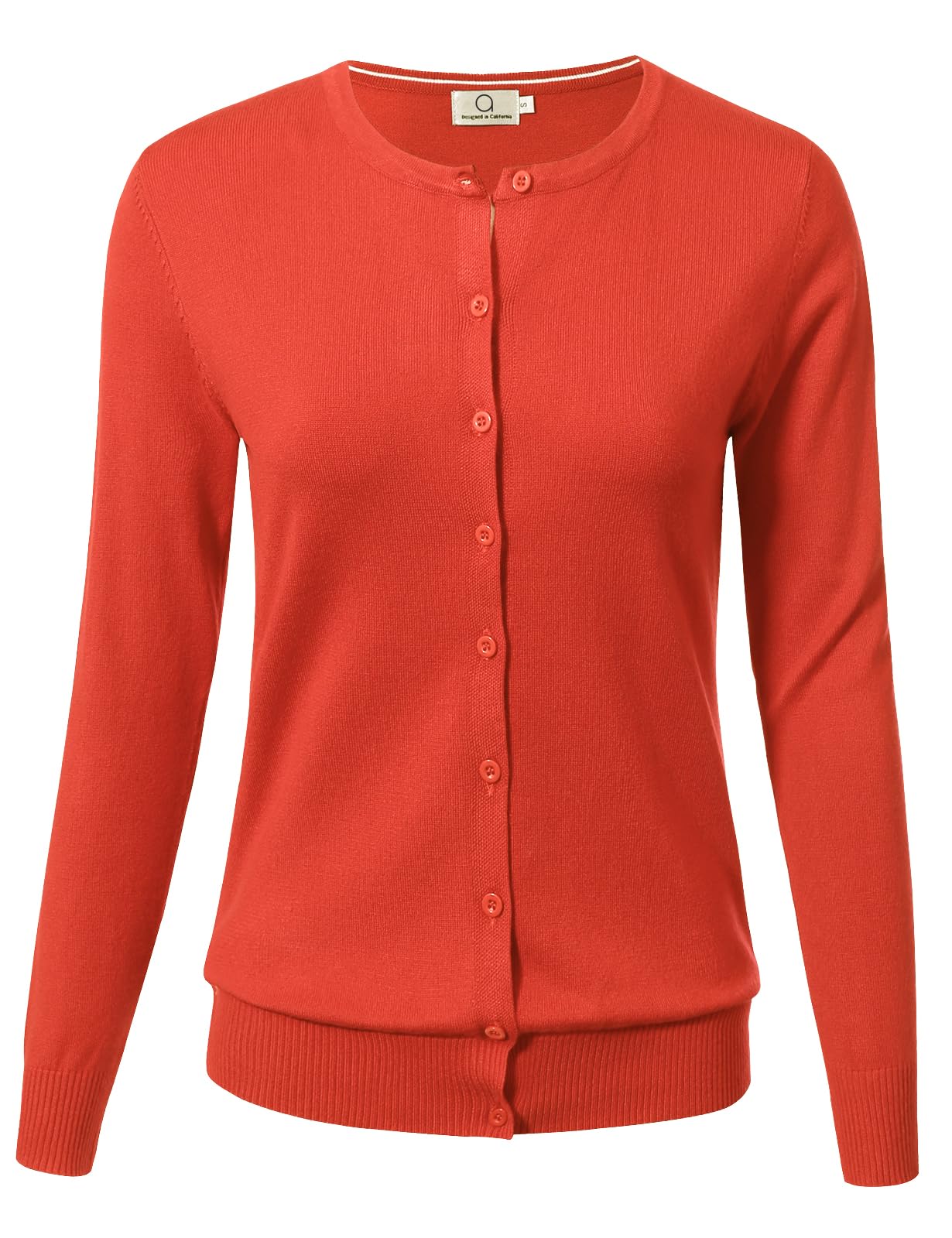 Allsense Women's Long-Sleeve Crewneck Cardigan