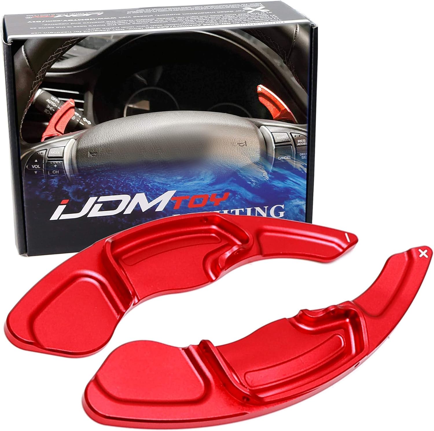 iJDMTOY Sports Silver A-Spec Style Aluminum Larger Paddle Shifter Extension Compatible with Acura 2013-20 MDX, 2013-22 ILX, 2013-16 RDX, 2015-20 TLX, 2009-14 TSX