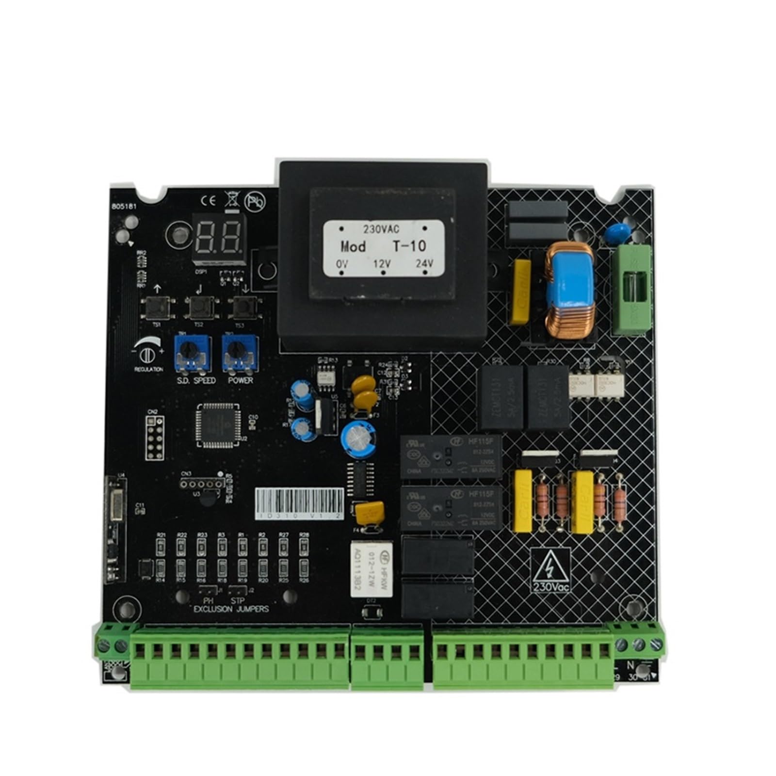 PCB Board Control Board for AC Sliding Gate Opener Replacement Circuit Control Board Panel Motherboard Card Strong Sensitivity(1 Board)