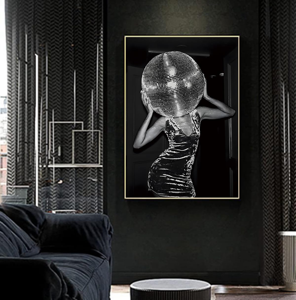 JNAOZI Feminist Poster Trendy Girl Fashion Canvas Wall Art,3D Metal Sculpture Romantic Lovers Mural Home Wall Decoration - Image 4