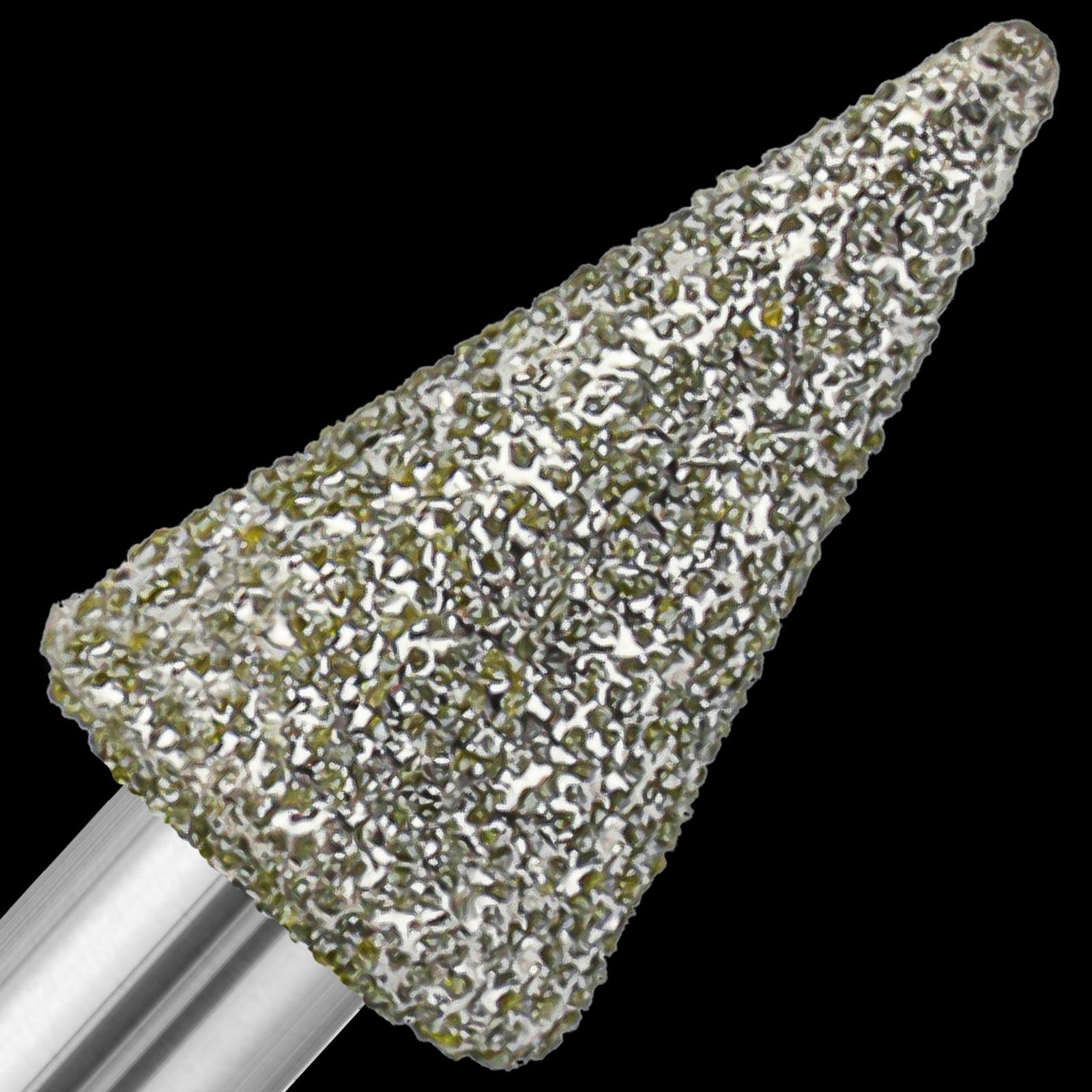 20Pcs 60-Grit Diamond Grinder Bit 1/8" Shank Compatible with Dremel Rotary Tool Attachment Accessories Grinding Burrs for Stone Glass Resin Porcelain Ceramic Quartz Glaze Steel Carve Engrave Polish — Amazon image 3