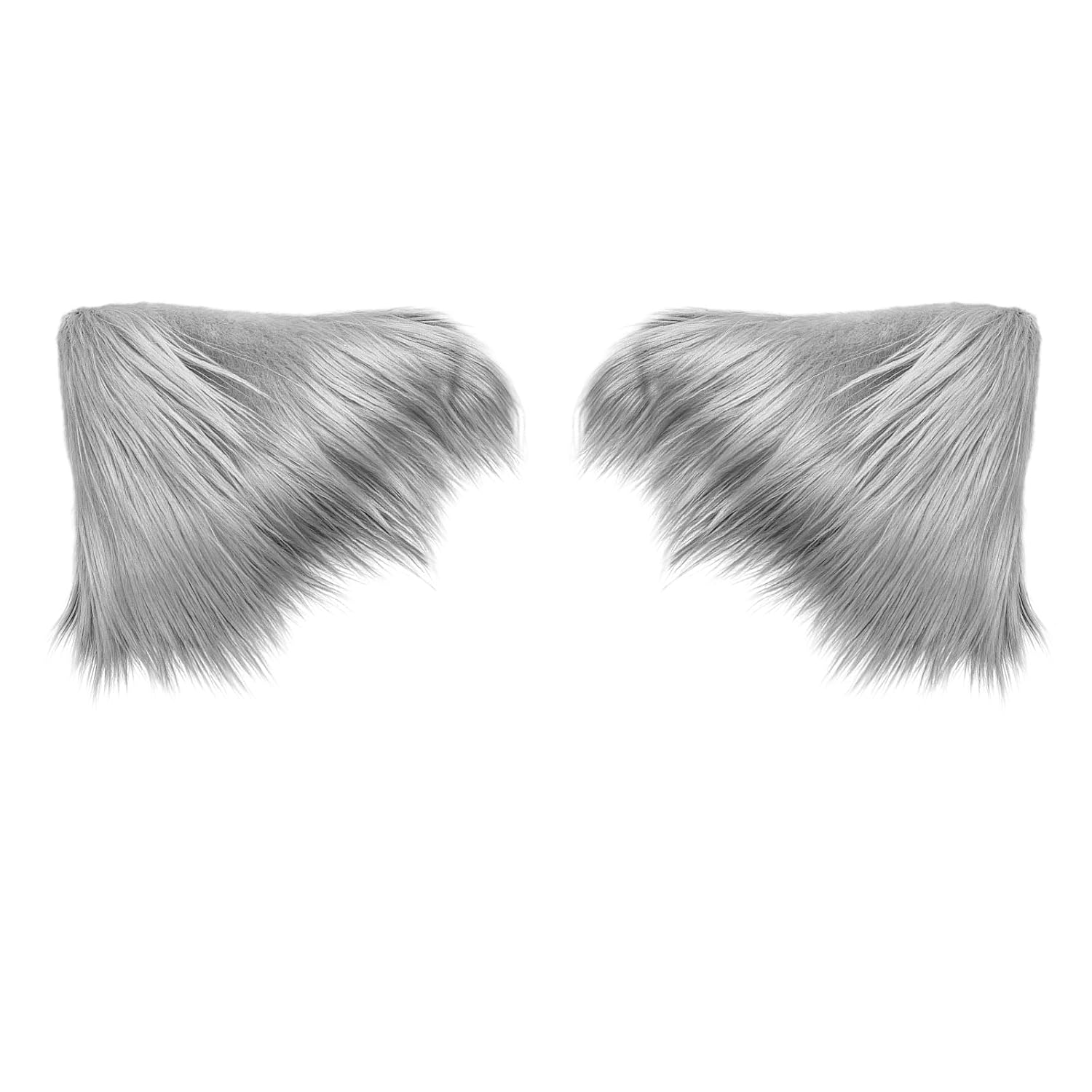 Wolf Ear Hair Clip for Women, Gray, 1 Pair