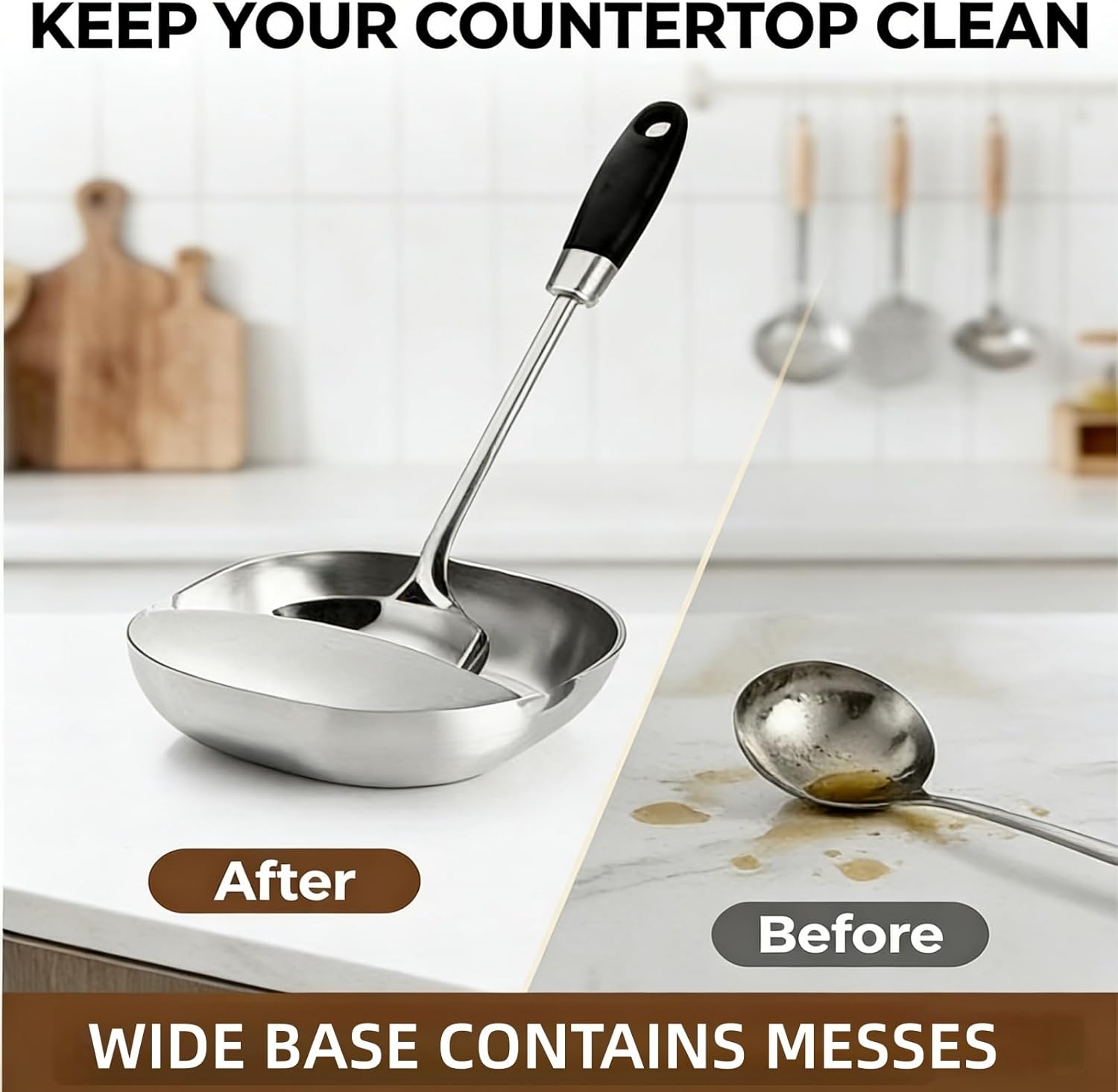 304 Stainless Steel Spoon Rest & Multipurpose Kitchen Utensil Holder, 304 Heavy Duty Stainless Steel Spoon Rest for Kitchen Countertop & Stove Top,Heat Resistant & Dishwasher Safe (3pcs)