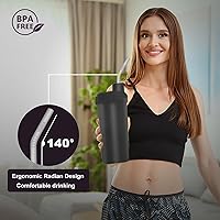 Vista 6 de WALFOS Pajitas de silicona reutilizables extralargas de 14.5 pulgadas, pajitas flexibles y curvadas de tamaño grande para botellas grandes de medio