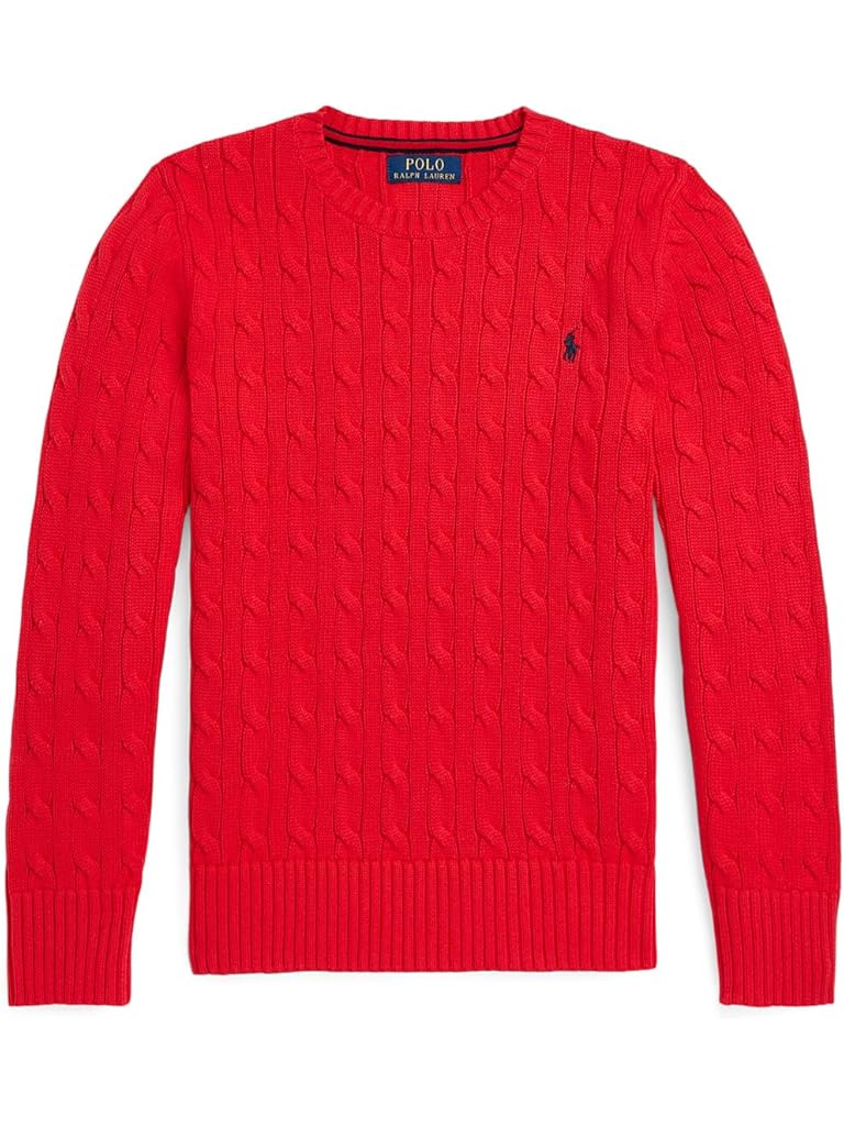 Red Polo Ralph Lauren Cable-Knit Cotton Sweater (Big Kids)