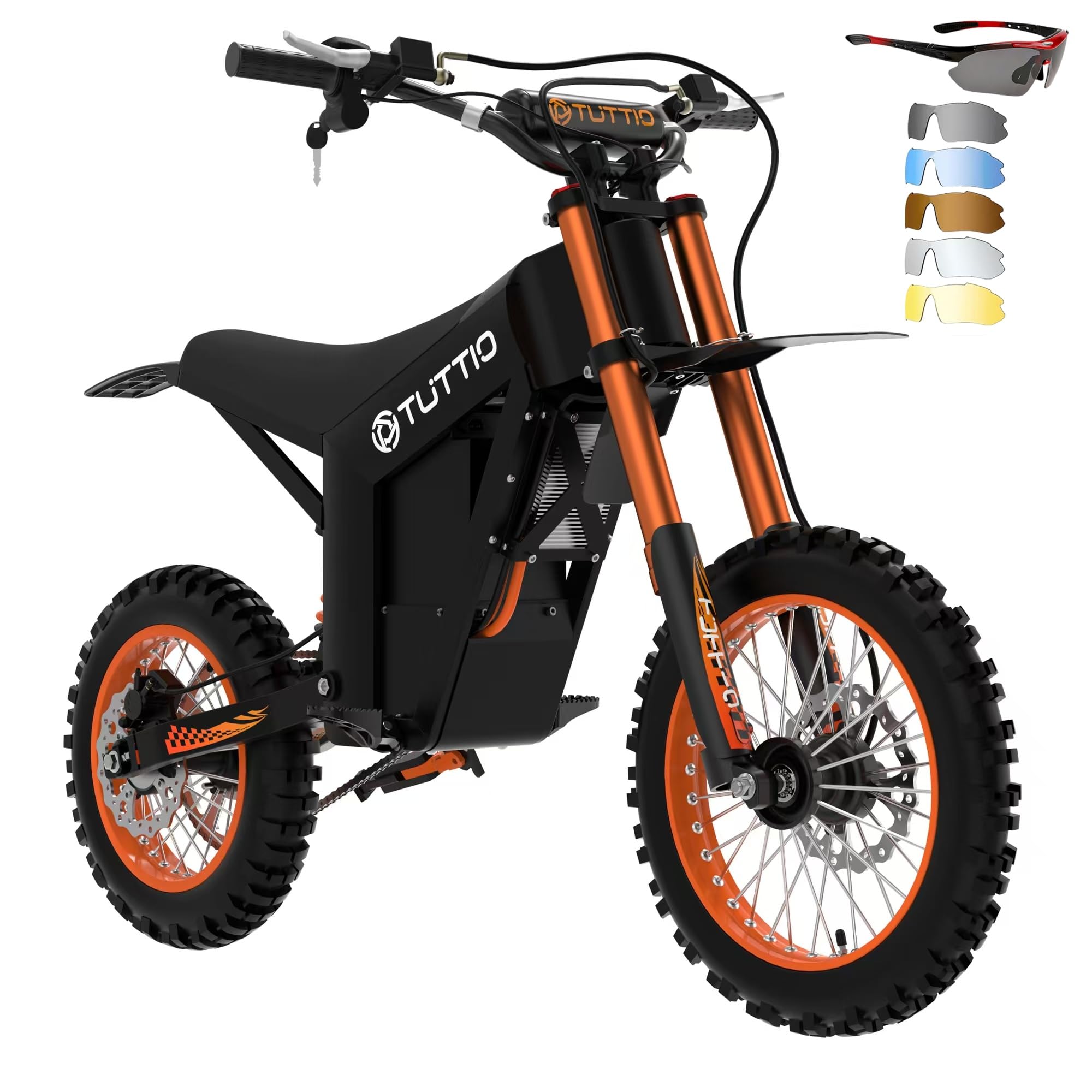 IGC Tuttio Soleil01 Electric Dirt Bike, 2000W-37MPH-21AH Electric Motorcycle, 14"/12" Off-Road Dirt Bike, 18-43Miles Long Range Ebikes with for 3-Speed Modes for Adults Teens 13+ (USA Warehouse)