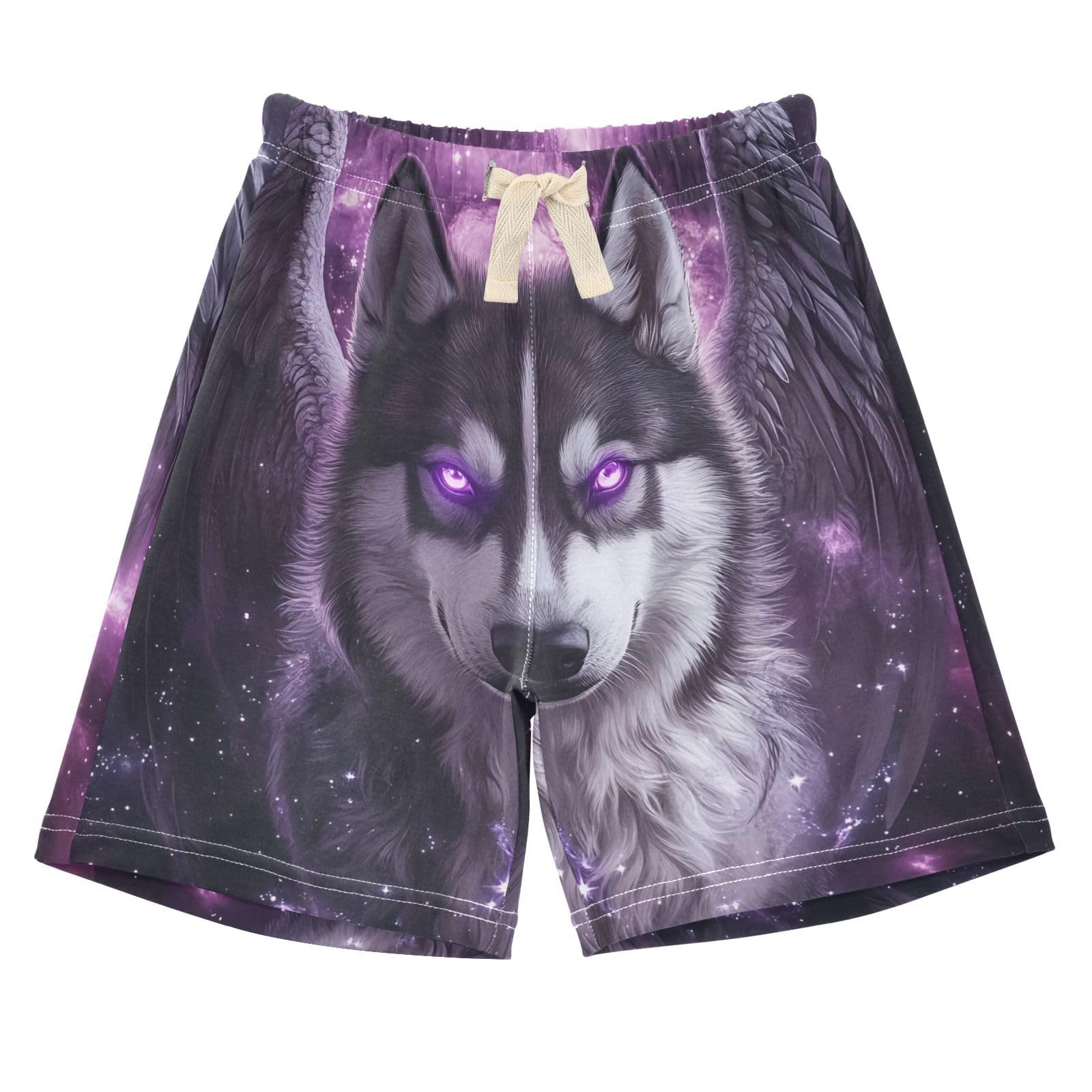 Unisex Baby Shorts Husky Purple Eyes Angel Wings Cotton Shorts for Toddlers 3T 202c0946