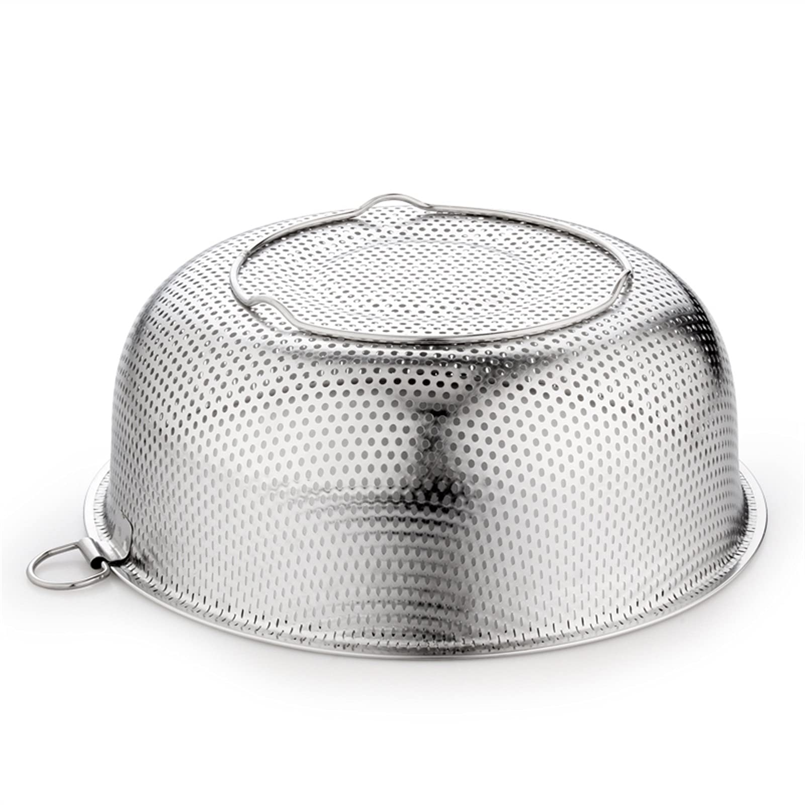 Colador Cesta de Drenaje Colador de Acero Inoxidable Colador de Cocina Lavado Tazón de Lavado Fruta Vegetal Senador de escurridor con Anillo colgado Fino 2mm Agujero Coladores de Alimentos