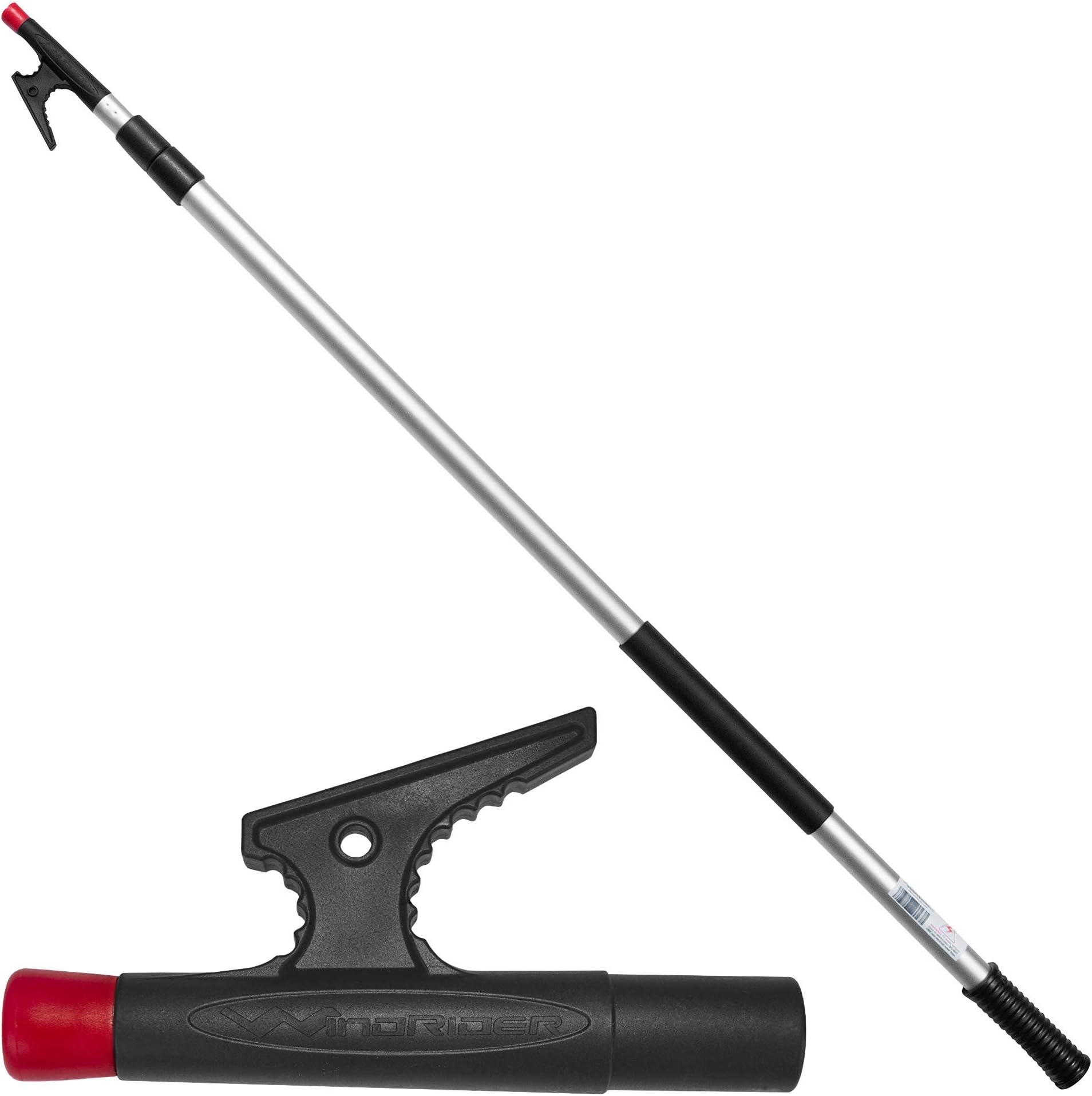 WindRider Telescoping Boat Hook | Floating | Double Grip | Super Strong Hook | Threaded End for Accessories | 8 or 12ft | Push Pole Multipurpose