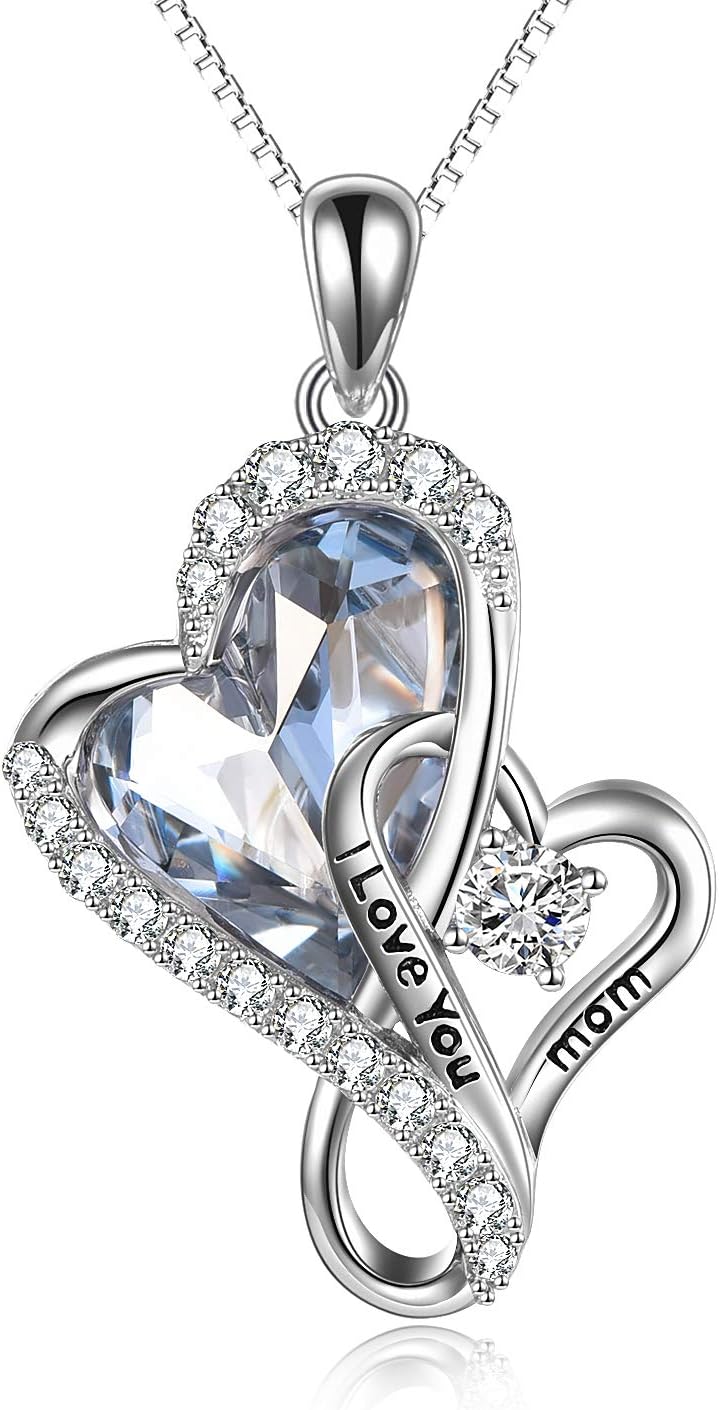 TOUPOP Sterling Silver Mom Necklace with Blue Kuwait Ubuy