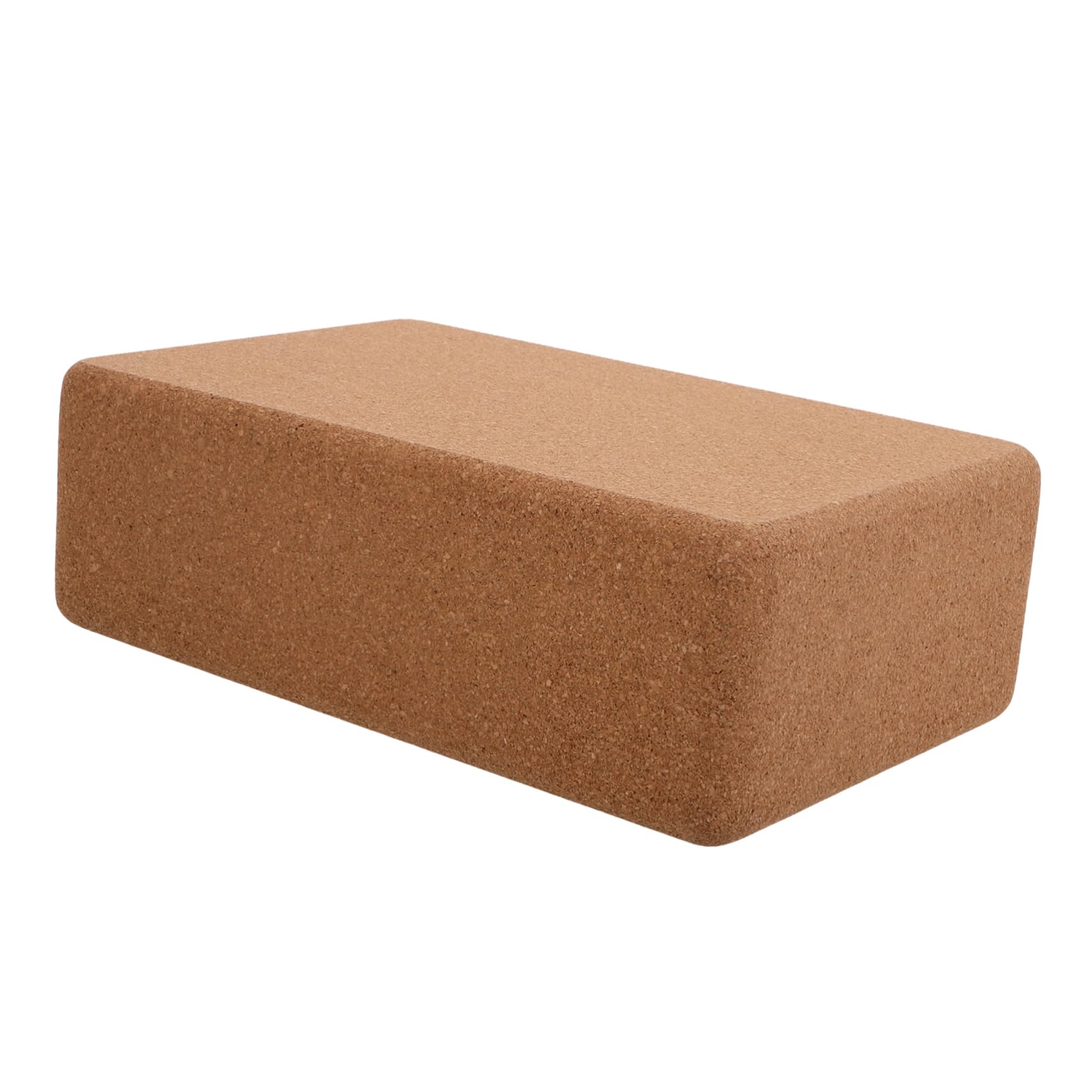 Bloque de Yoga de Corcho Alta Densidad, 1 Pieza, Caqui | Antideslizante, Ligero y Portátil, para Fitness y Niños, Mejora Equilibrio y Flexibilidad