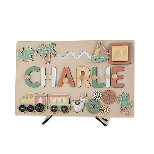 Personalized Busy Board with Name, Name Puzzle, Montessori Wooden Toys, 1st Christmas Gift, Unique Birthday Gift, Baby Boy and Baby Girl Gift