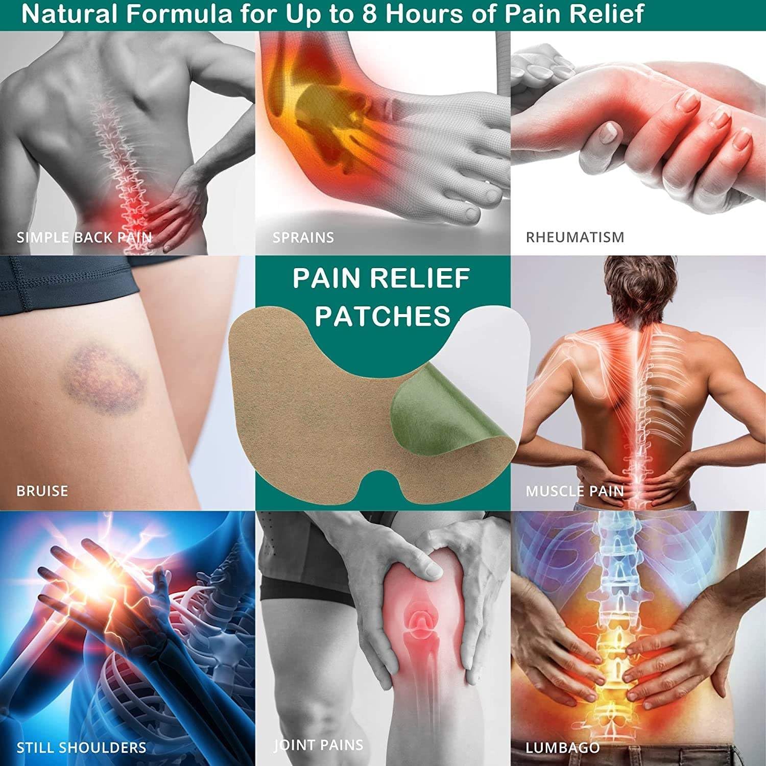Finaxo Herbal Knee Pain Relief Patches Arthritis Inflammation Patch Sticker | Instant Relief from Knee Pain | Joint Knee Pain Relief Products Natural Wormwood Extract Patch for Knee (20) 4