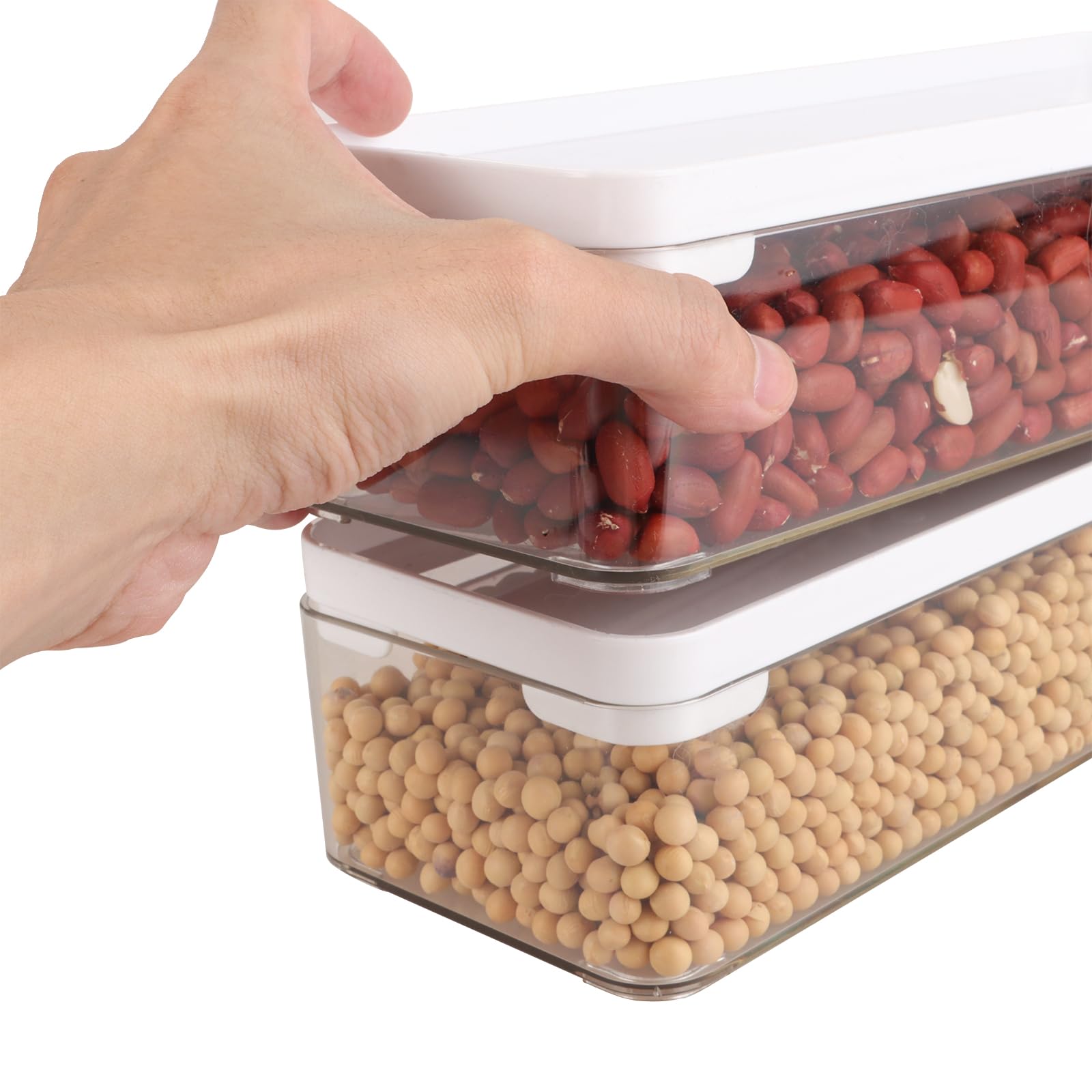 Tarro de almacenamiento sellado 5 unidades 28,1 x 10,1 x 7 cm tarro de plástico para pasta cabe en la encimera