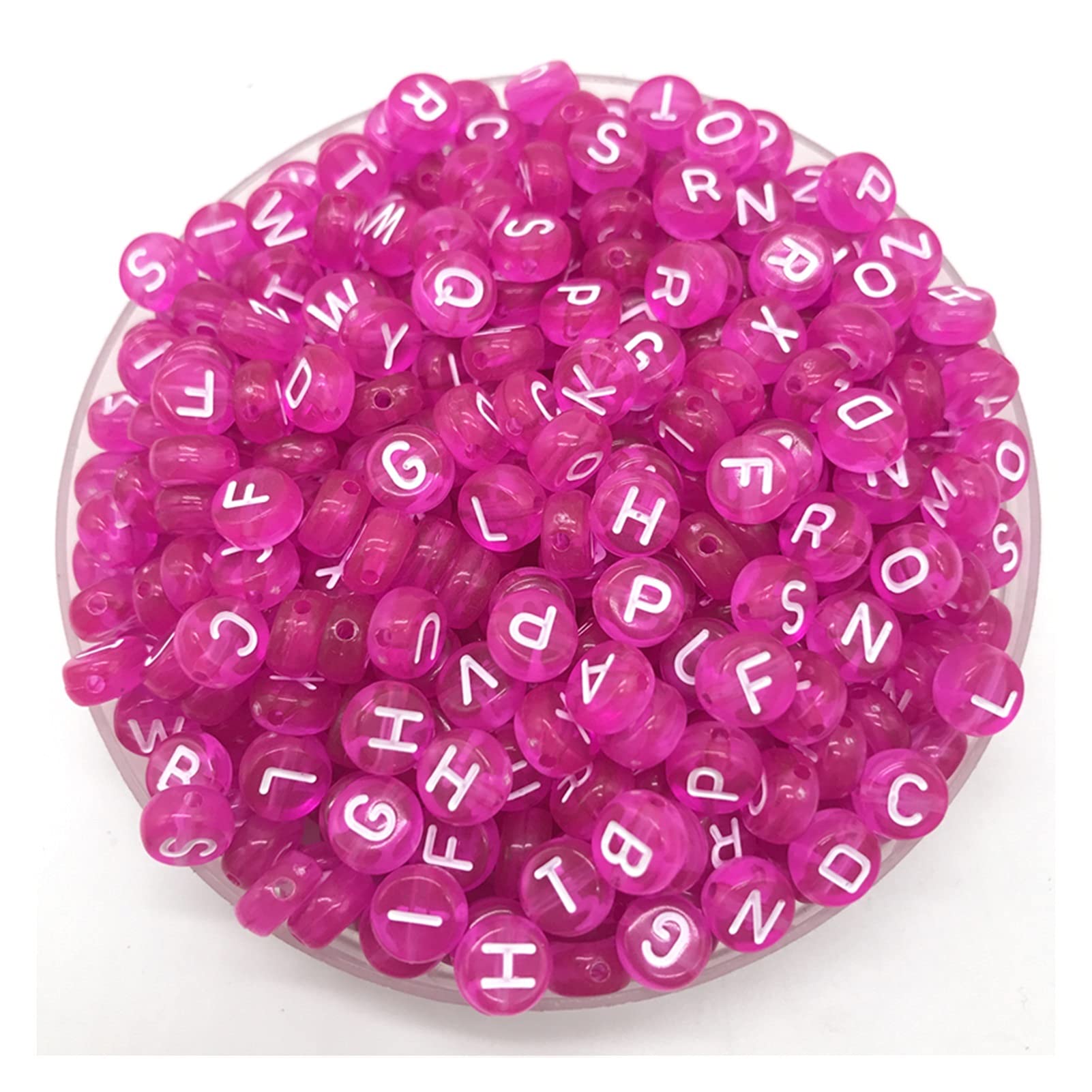 QZX1 100 unids 6x6mm 4x7mm Beads Color Colorful Mix 26 Encantos