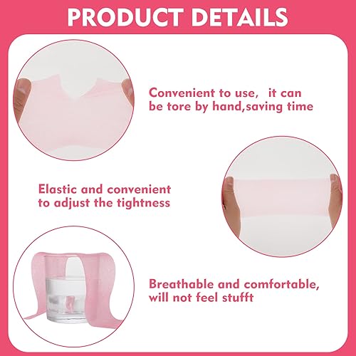 Miniatura 3 de 2 unidades de cinta atlética preenvoltura de espuma cinta deportiva para muñecas, rodillas, tobillos, cabello, 2.75 x 30 yardas (azul, rosa)