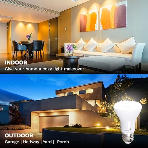 Miniatura 10 de Bioluz LED Paquete de 2 bombillas LED R20, 6 W = 50 W de repuesto, bombillas LED blancas suaves de 3000 K, 540 lúmenes, 90 CRI, regulable, blanco