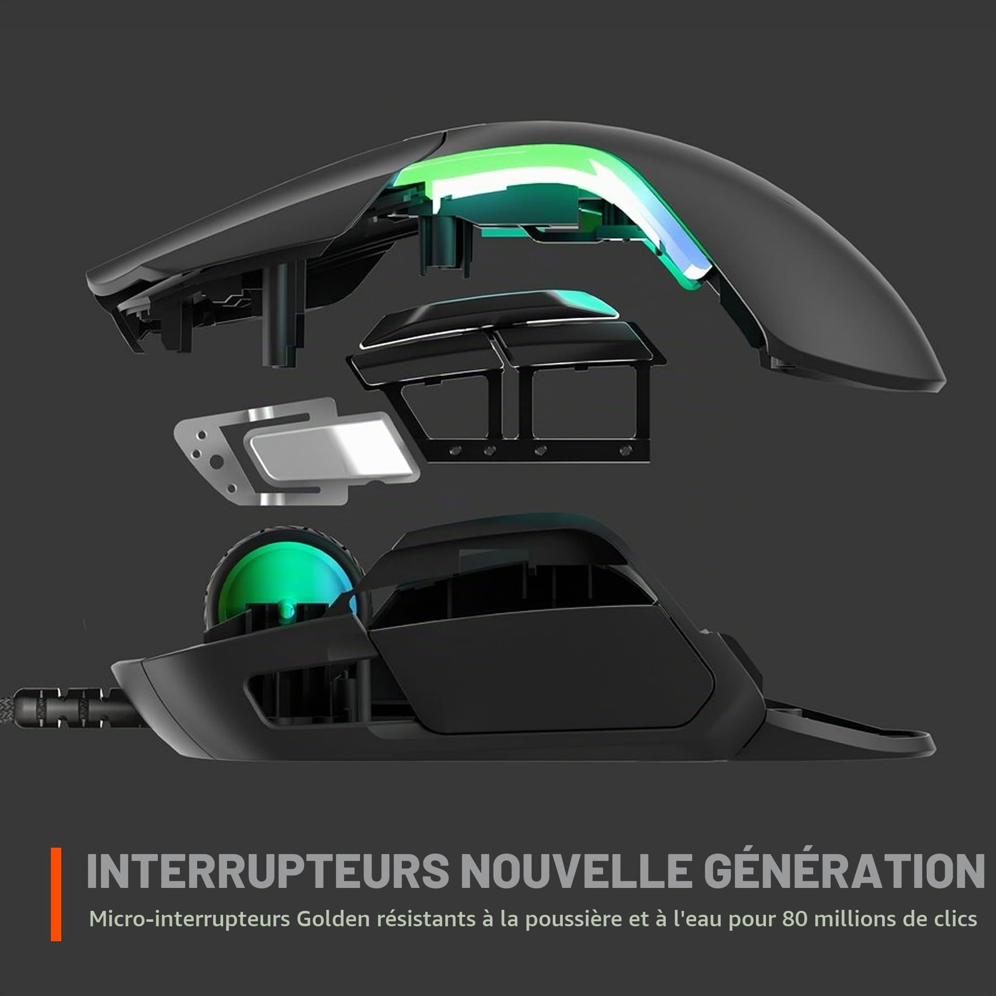 SteelSeries Rival 5 Souris de Gaming avec éclairage RVB PrismSync et 9 Boutons programmables - FPS, MOBA, MMO, Battle Royale - Capteur Optique TrueMove Air 18 000 CPI - Noir