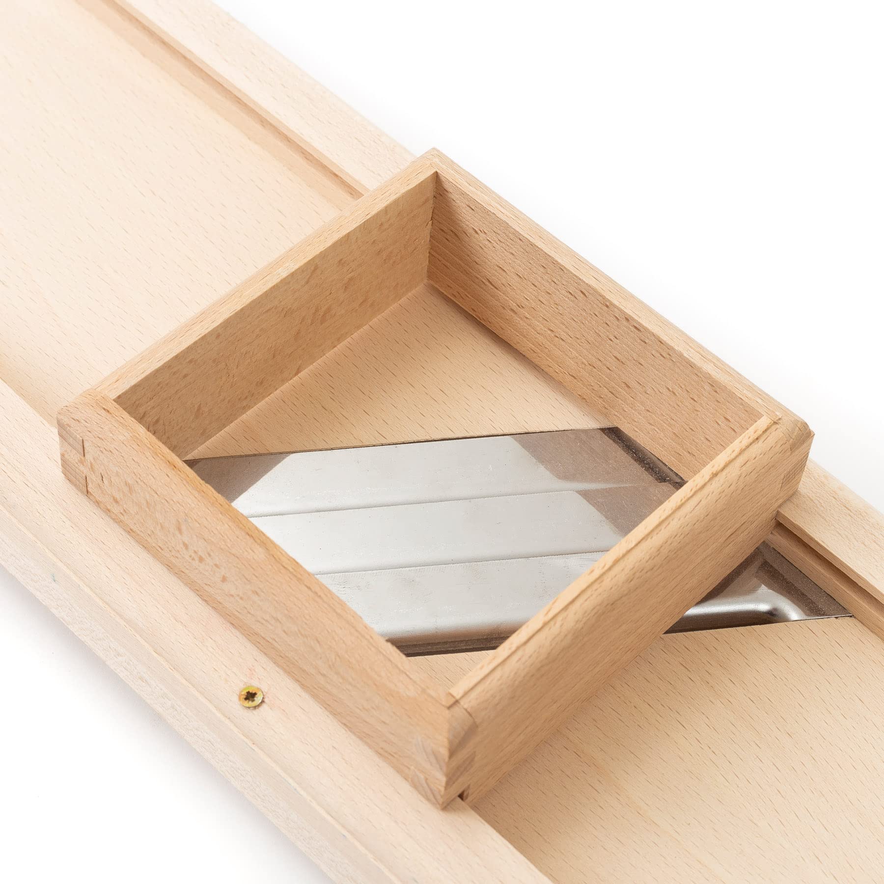Ribnican Kitchen Grande trancheuse de cuisine pour couper choux et légumes et chariots pour choucroute, chou rouge et salade de chou, en bois de hêtre, longueur 40 cm (60 x 23 cm)