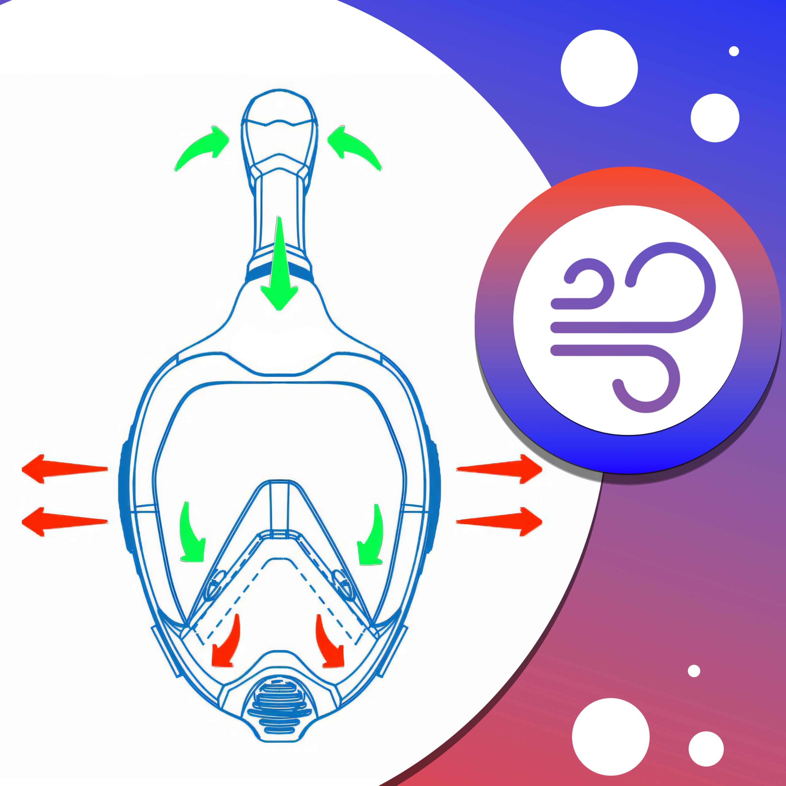Retoo Máscara de esnórquel, máscara completa para adultos y niños, tecnología L XL, antivaho, antifugas, máscara completa con campo de visión de 180°, gafas de buceo con cámara de ajuste, set de