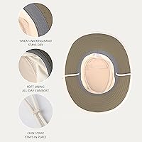 Vista 4 de Sombrero de ala ancha Cimarron Safari para mujeres y hombres – UPF 50+ sombrero de pesca al aire libre sombrero de protección solar