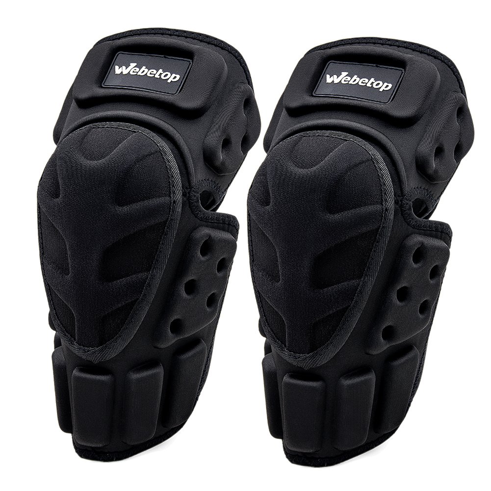 Webetop Motorcycle Knee Pads Adult 1 Pair High-Impact Shield-Resistance Flexible Breathable Adjustable Aramid Fiber +EVA Motocross MTB Shin Guards for Riding Cycling Skating