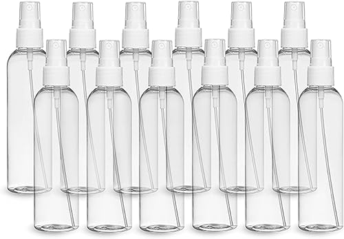 ljdeals Botellas de spray de 4 onzas, plástico transparente, botellas rociadoras de niebla fina para aceites esenciales, perfumes, viajes, paquete