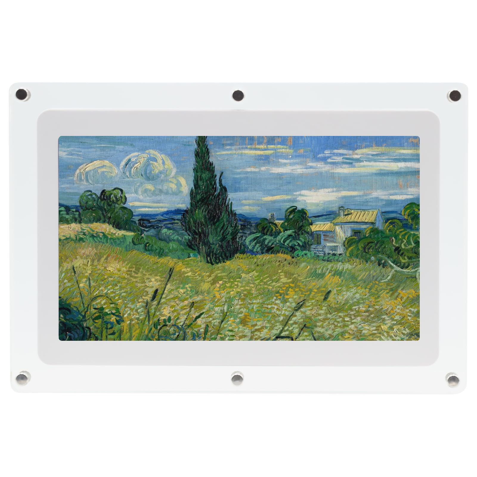 Canvia Kinetic Digital Art Rotating Collection of Van Gogh Landscape Artwork – Slideshow Display with No Set Up Required – Durable Acrylic Frame - 10 Inch, 2500 mAh Battery