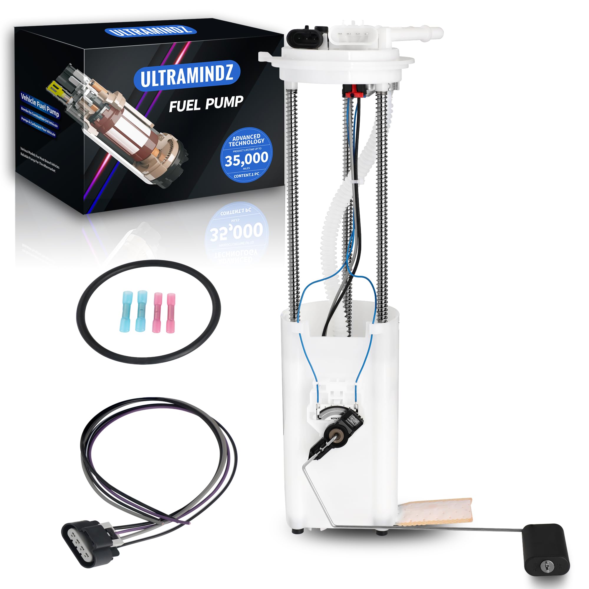 Fuel Pump for Chevrolet Chevy GMC Pickup C1500 C2500 C3500 K1500 K2500 K3500 4.3L V6 5.0L 5.7L 7.4L V8 1997-2000 E3947M w/Pressure Sensor 2 Electrical