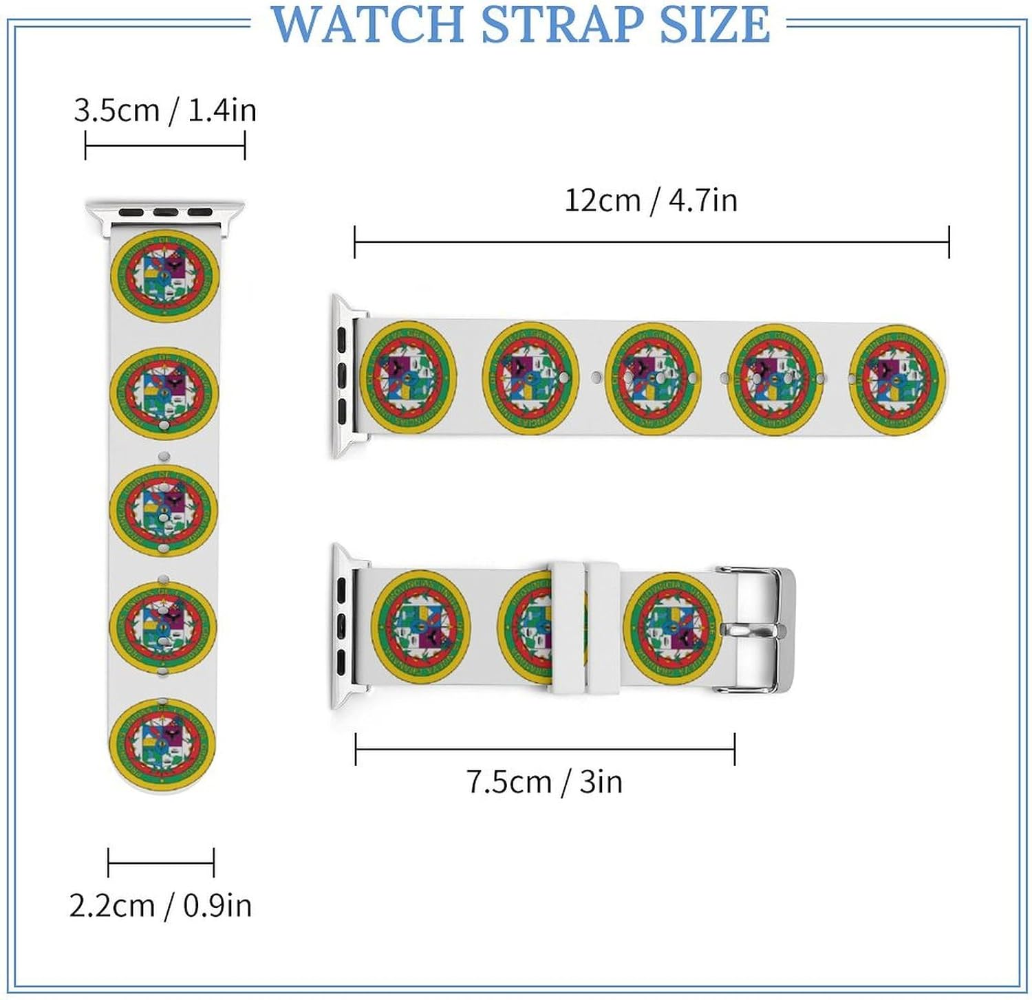 Coat of Arms of New Granada Funny Silicone Sport Straps image 2