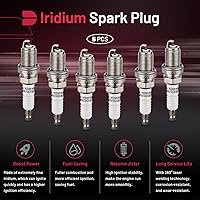 Vista 3 de BDFHYK Juego de 6 bujías iridio compatibles con Dodge Nitro Ram 1500 Dakota, compatible con Jeep Commander Liberty Grand Cherokee, Raider, 3.7L 4.7L