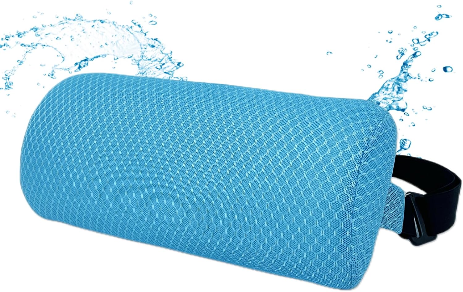 REEZEIVI 2 Pack Headrest Pillow for Patio Chaise Lounge,Chaise Lounge Pillows Outdoor 3D air mesh with Elastic Band,Quick Drying and Washable Spa Pillow for Recliner,Beach Chair,Office Chair,Blue