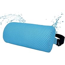 REEZEIVI 1Pack Headrest Pillow for Patio Chaise Lounge,Chaise Lounge Pillows Outdoor 3D air mesh with Elastic Band,Quick Drying and Washable Spa Pillow for Recliner,Beach Chair,Office Chair Blue