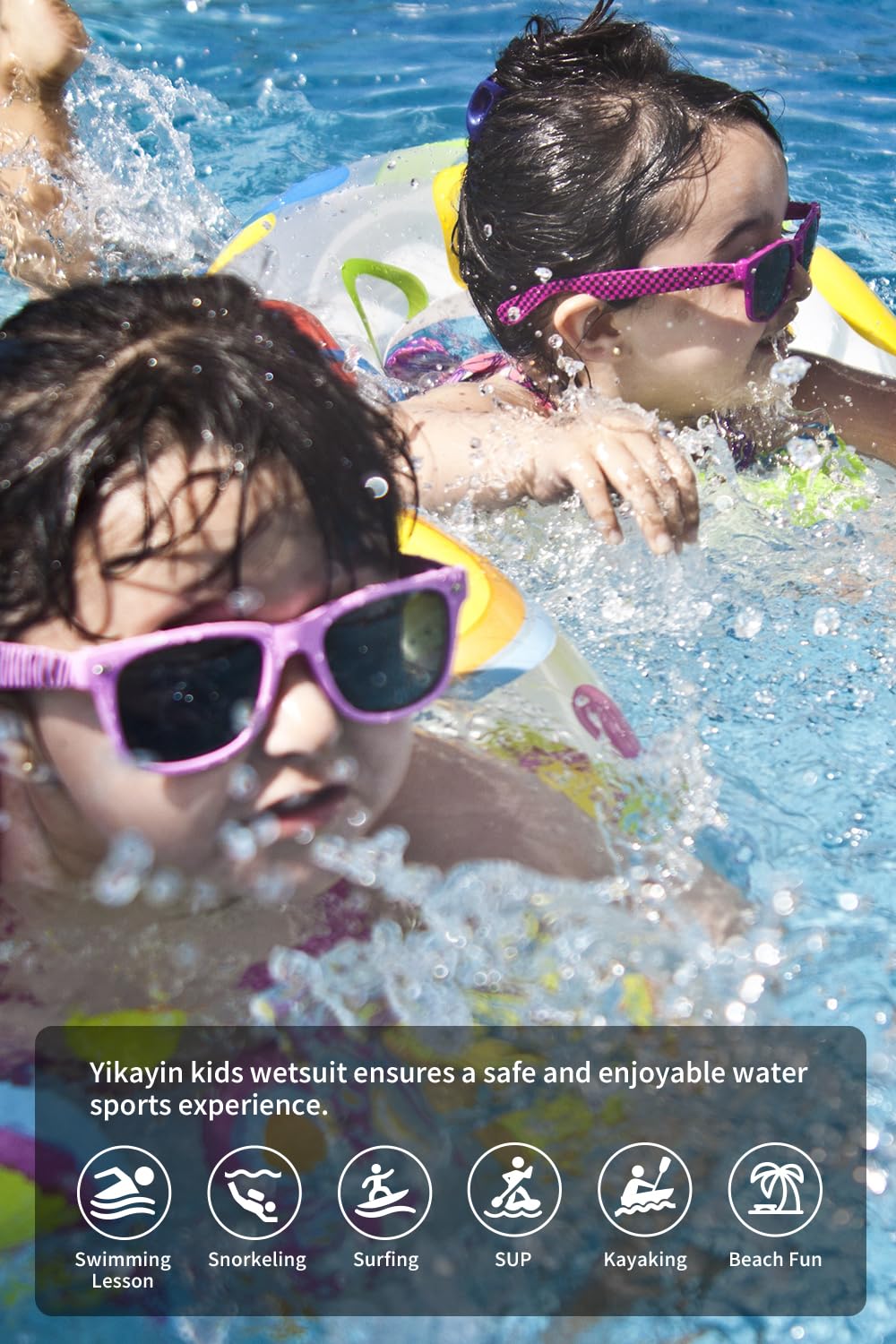 Muta Corta per Bambini, Muta di 2 mm in Neoprene Premium per Ragazzi e Ragazze, Costume Termico con Cerniera Frontale per Lezioni di Nuoto Surf Snorkeling Immersioni SUP