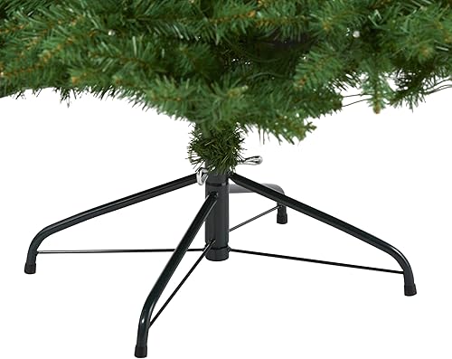 Miniatura 4 de Nearly Natural Árbol de Navidad artificial de abeto Green Valley de 6.5 pies con 350 luces LED transparentes, 1125 ramas flexibles