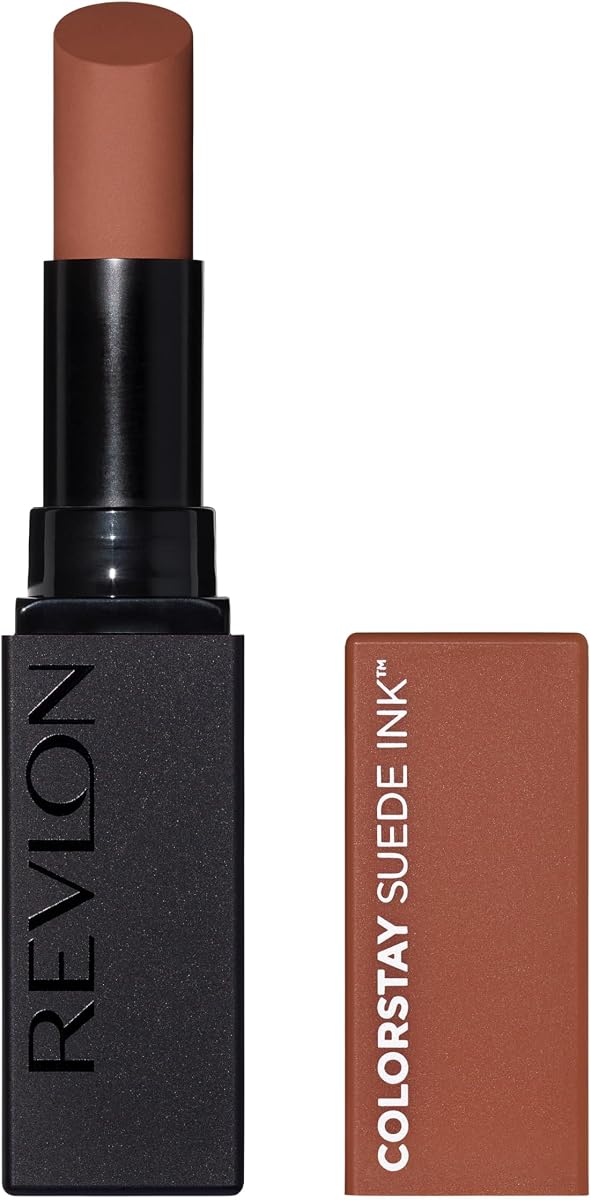 Lápiz labial Revlon ColorStay Suede Ink, 004 Pure Talent, 0.09 oz | Lápiz labial mate con prebase incorporada y vitamina E. Color que no se corre y no se transfiere. Desgaste de 8 horas.