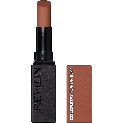 Revlon Lipstick, ColorStay Suede Ink, Built-in Primer, Stocking Stuffer for Women, Waterproof, Smudge-proof, Matte Color, 004 Pure Talent, 0.09 oz