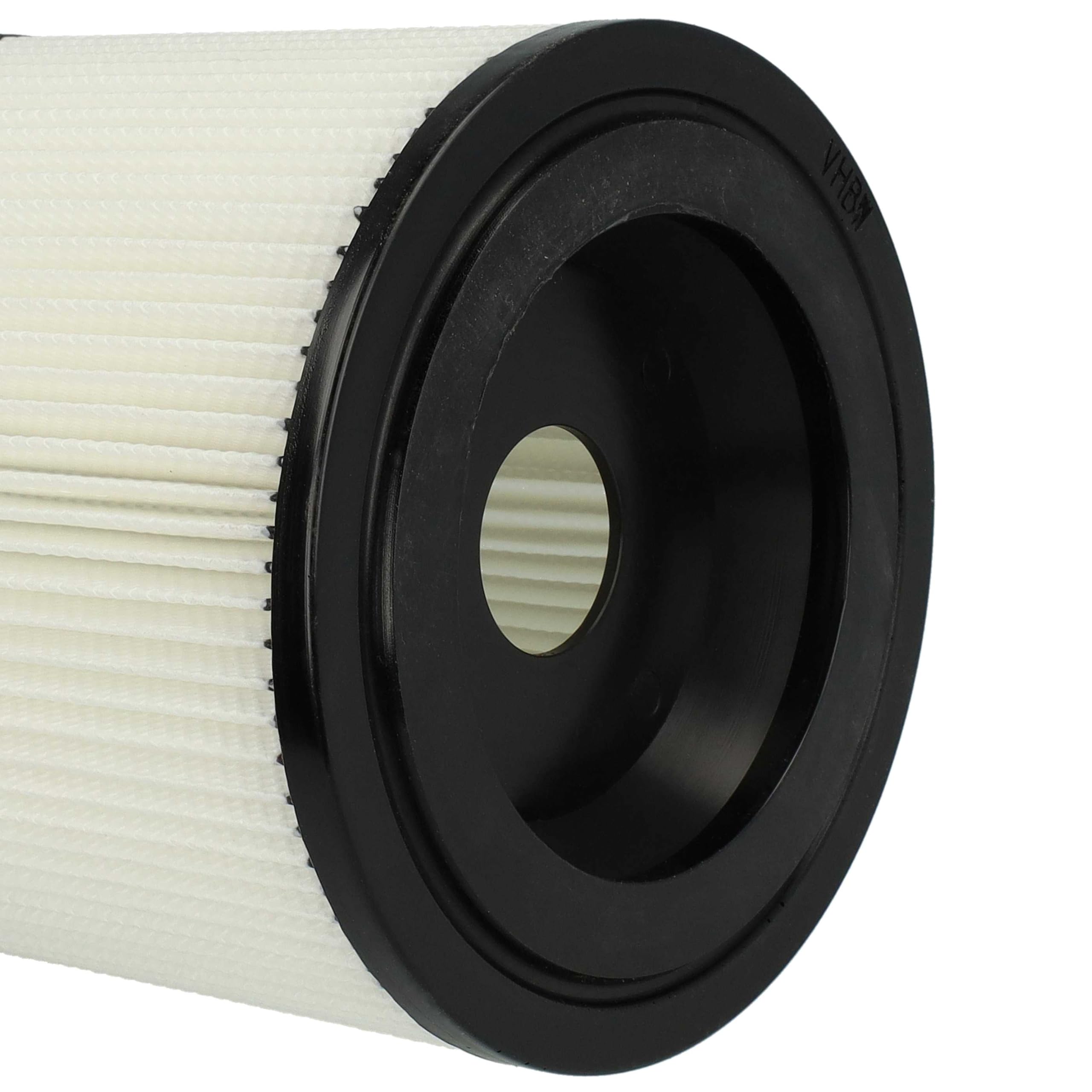 vhbw 8x Faltenfilter Ersatz für Kärcher 2.889-219.0 für Staubsauger | Patronenfilter Schwarz Weiß Abwaschbar