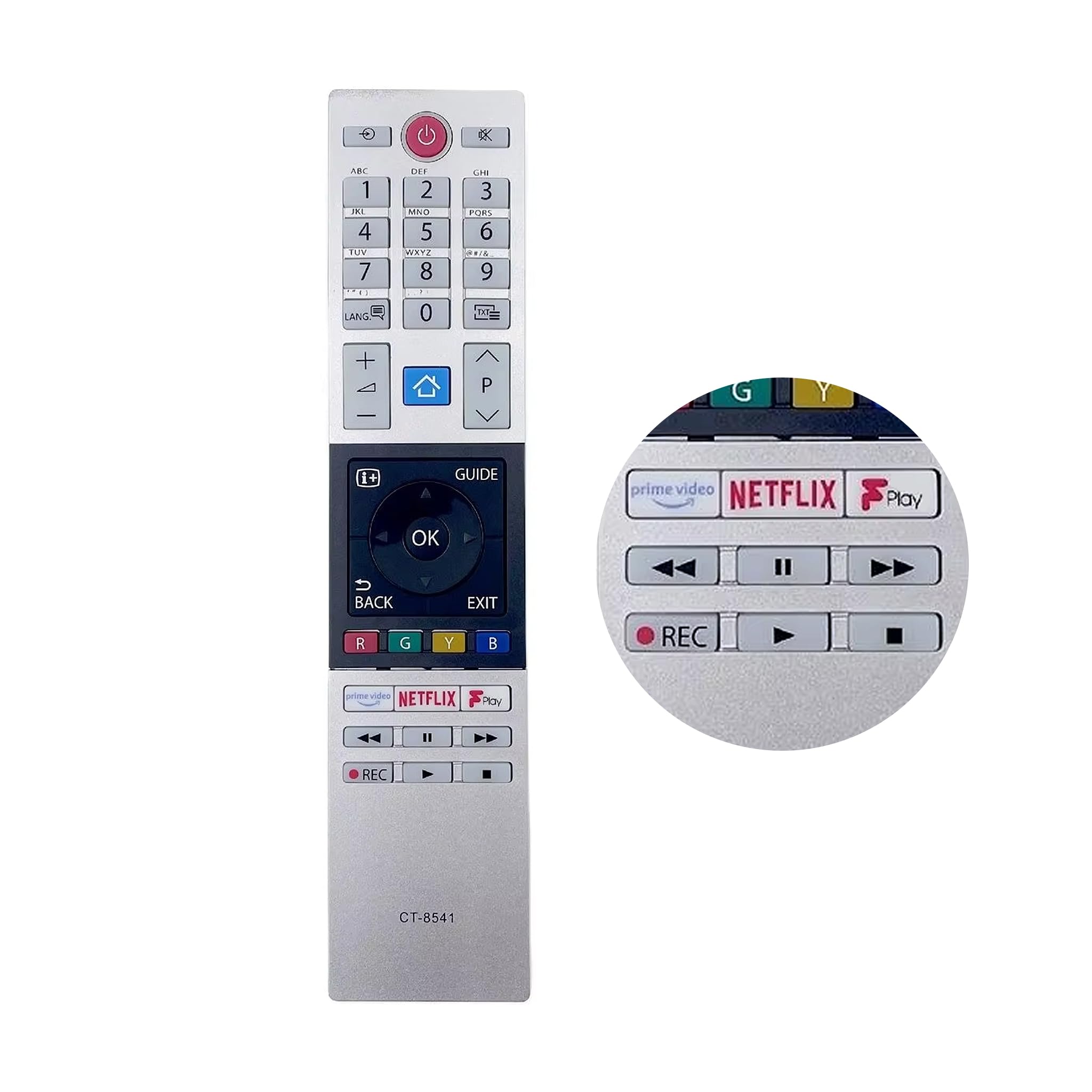 Boulton CT-8541 CT8541 Remote Control for Toshiba Smart TV – CT8541 TV Remote Toshiba Controller for SmartTV UHD HD LCD LED Television - CT 8541 Controller