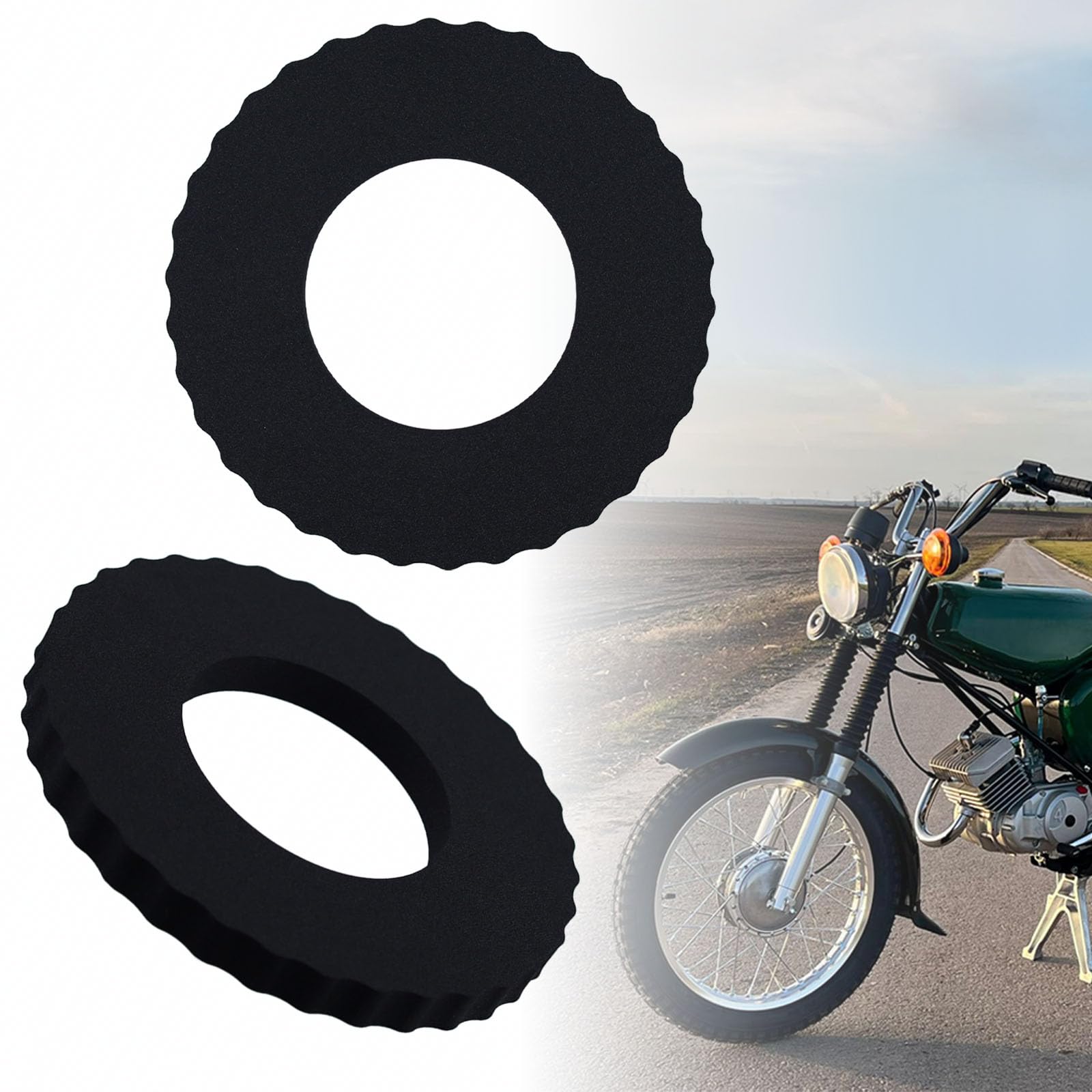 Hohitenz Tankschutzring 2er Pack – Moosgummi Polsterring 120 x 60 mm Kompatibel mit Simson S50, S51, S70, KR51, SR50, SR80, SR4-Serie tankdeckel, Tankschutz & Polster