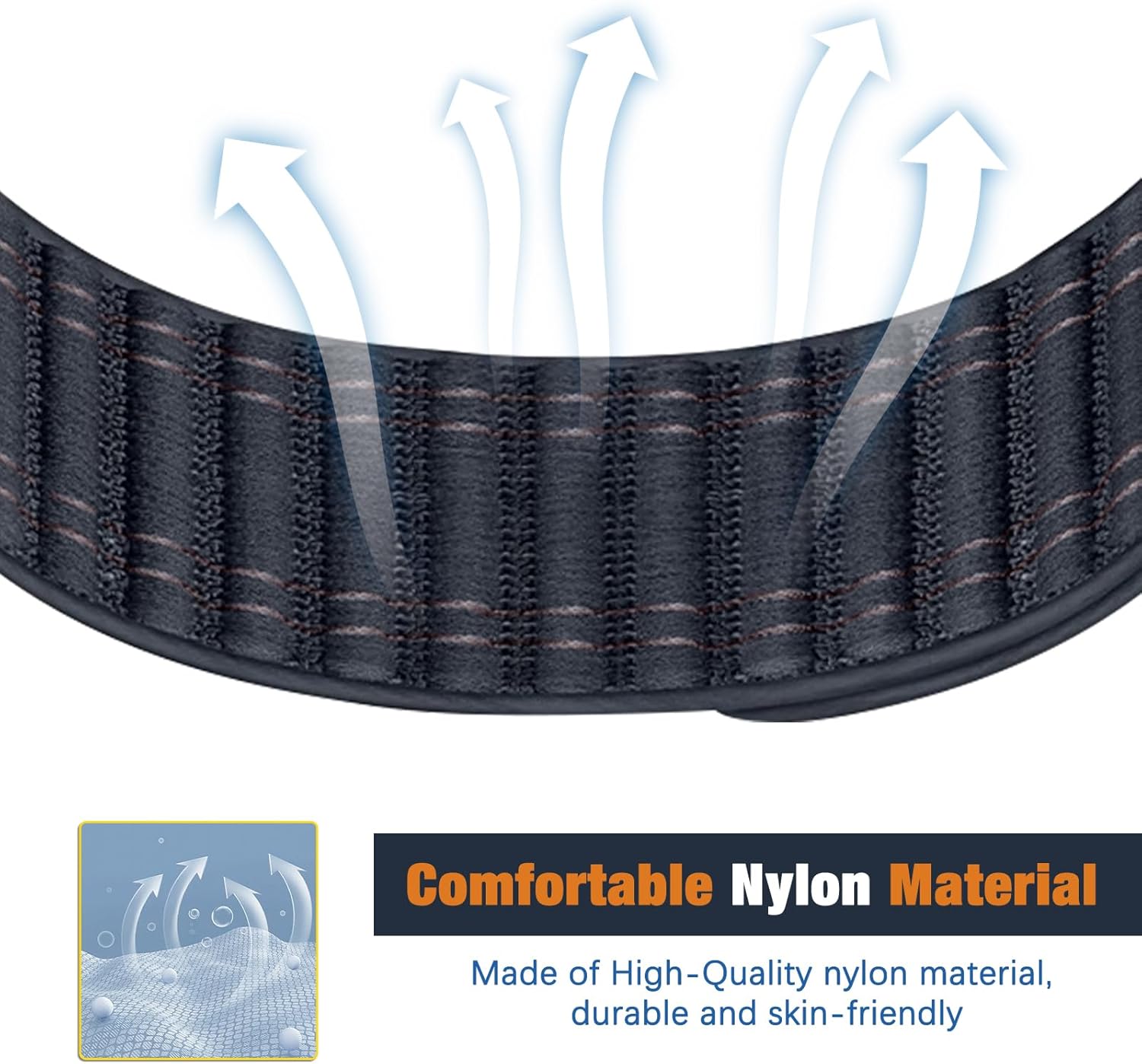 Nylon Watch Band for Garmin Fenix 8 Fenix E 47mm/Fenix 7/7 Pro/6/6 Pro/5/5 Plus, Forerunner 965/945/Approach S70/S62/S60/Epix 2 Pro 47mm, Wristband Replacement Strap for Garmin QuickFit 22mm,Dark Blue - Image 4