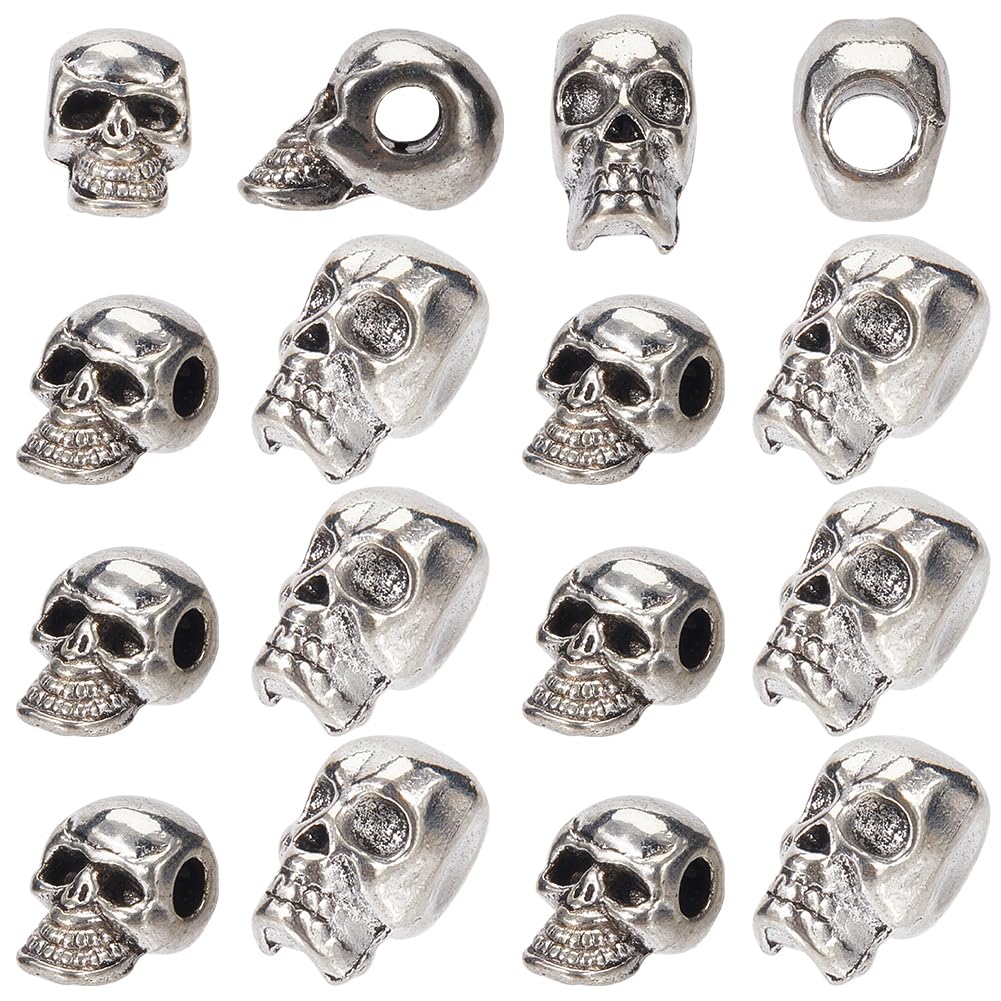 Perles de crâne pour offrir un bracelet personnalisé fait main pour Halloween