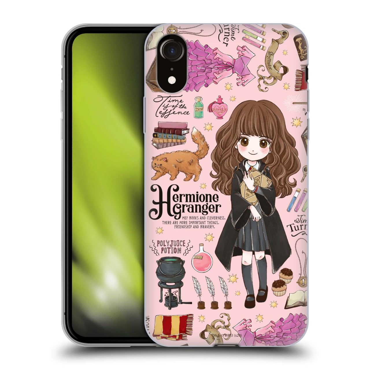 Head Case Designs Licenza Ufficiale Harry Potter Modello Hermione Deathly Hallows XXXVII Custodia Cover in Morbido Gel Compatibile con Apple iPhone XR