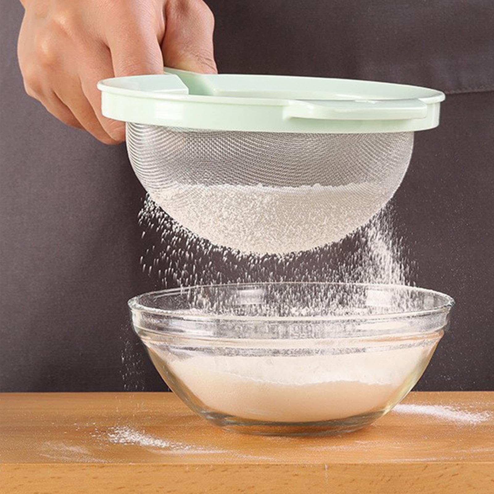 Colino a rete Fine colino da tè a setaccio conico in acciaio inossidabile con manico lungo per strumenti di filtraggio del succo di caffè Cocktail Bar  15